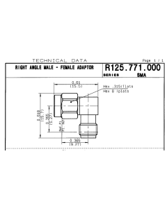 直角外螺纹-内螺纹适配器RADIALL美国雷迪埃SMA