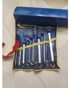 亚克75度公制梅花扳手组8件套