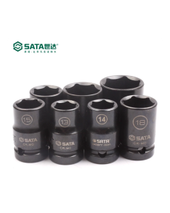 世达工具1/2"系列六角风动薄壁套筒12MM/34305T