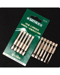 世达工具5件套6.3MM系列50MM长一字旋具头5.5MM/59316